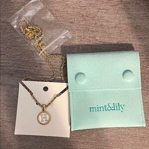 Mint&Lily Gold Initial Pendant Necklace